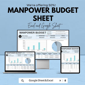 Manpower Budget Sheet – Excel and Google Sheets Template for Workforce Planning & Resource Allocation