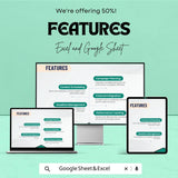 Simple Marketing Calendar Sheet | Google Sheets & Excel | Editable Content Planner | Monthly Marketing Schedule | Campaign Tracker
