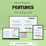Simple Accounting Sheet | Income & Expense Tracker | Google Sheets and Excel Template | Personal Finance Log | Printable Budget Spreadsheet