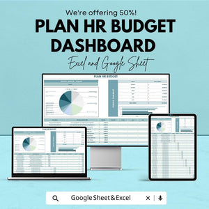 Plan HR Budget Sheet Excel & Google Sheet - HR Budget Template for Efficient Planning and Management
