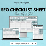 Checklist Template - Google Sheet - Website SEO Planner - SEO Strategy Template - Improve Website Ranking - Easy-to-Use SEO Tracker