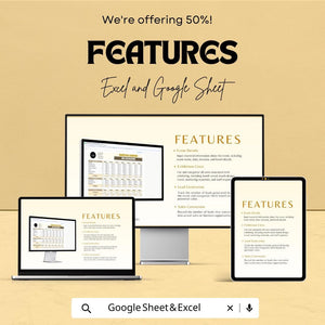 Marketing Exhibitor ROI Calculator Sheet | Excel & Google Sheets Template for Event ROI Analysis