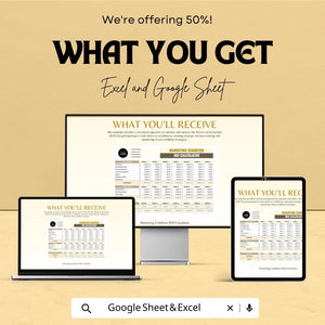 Marketing Exhibitor ROI Calculator Sheet | Excel & Google Sheets Template for Event ROI Analysis