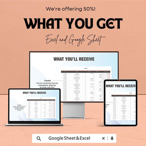 Cash Flow Management for Accounting | Excel & Google Sheet Template | 50% Off! | Financial Tracker