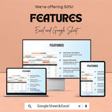 Cash Flow Management for Accounting | Excel & Google Sheet Template | 50% Off! | Financial Tracker