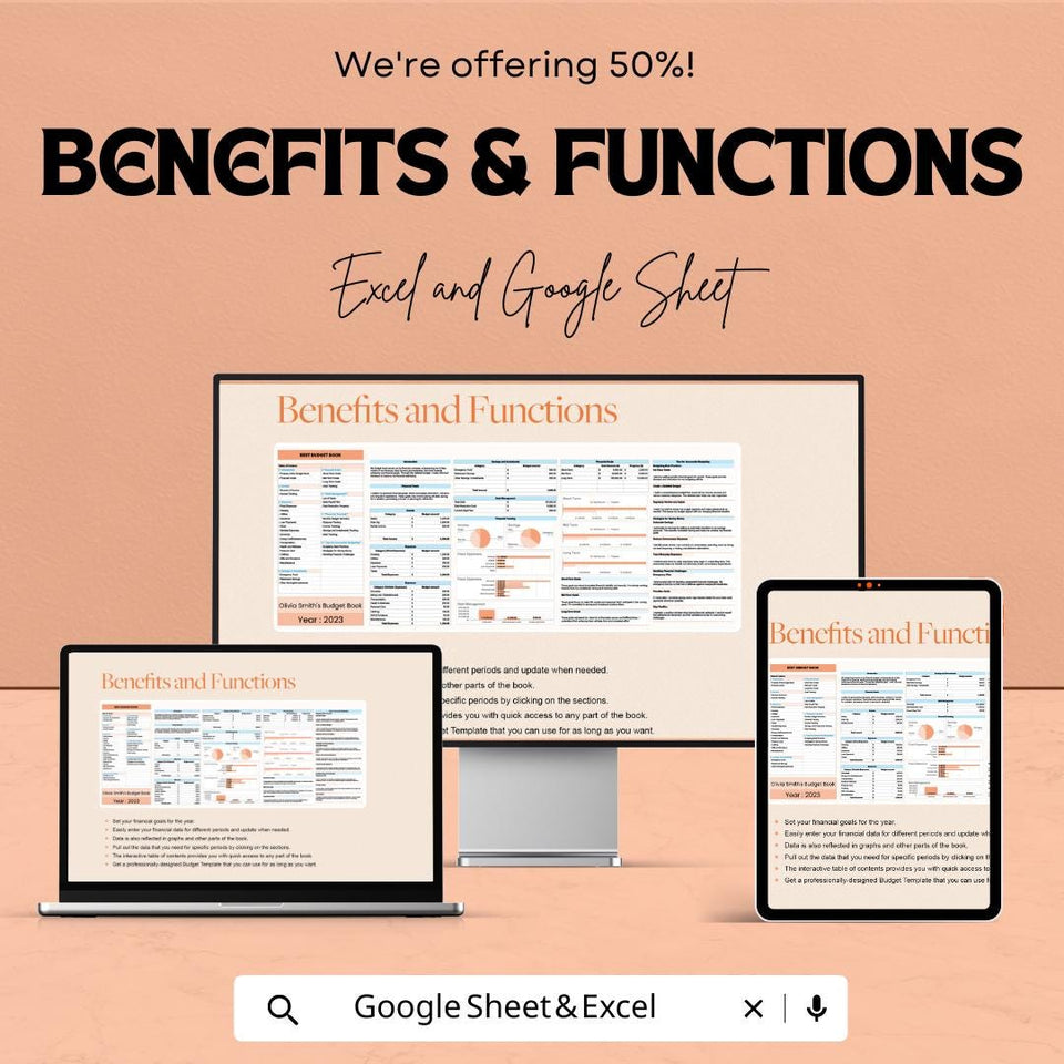 Best Budget Book Sheet | Excel & Google Sheet Template | Financial Planning Tool | Budget Tracker 2023 | Easy to Use Budget Book |