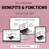 Benefit Statement Dashboard - Excel and Google Sheet | Employee Benefits Tracking & Analysis | Company Benefits Dashboard Template