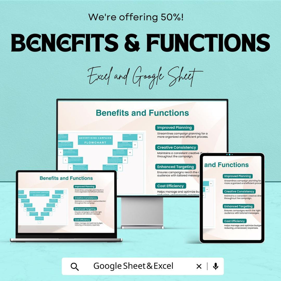Template for Excel and Google Sheets | 50% Off! | Marketing Campaign Planner