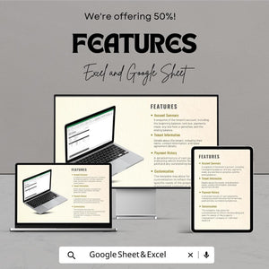 Rental Statement Template | Google Sheets & Excel | Rent Ledger | Tenant Account Summary | Instant Download
