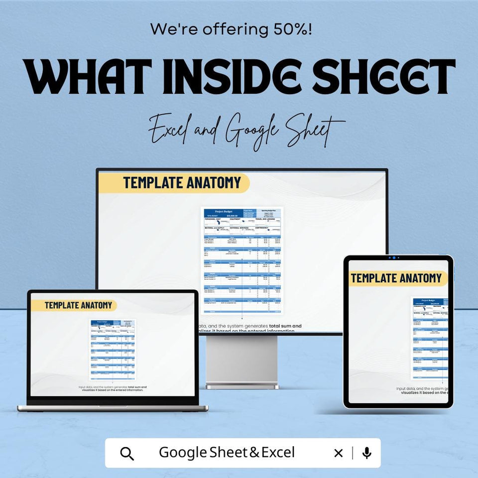 Project Budget Sheet | Excel & Google Sheets | Business Budget Template | Financial Planner | Cost Tracker | Instant Download