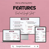 Analytics Data Dashboard - Track Metrics, Social Media, and Lead Generation Performance in Excel & Google Sheets