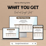 Marketing KPI Dashboard | Google Sheet & Excel Template | Market Research KPI | Campaign Tracker | Digital Marketing Metrics