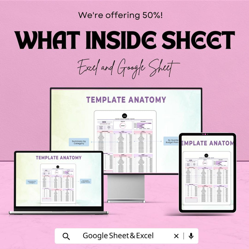 Marketing Annual Budget Planner Sheet | Financial Planning Template | Budget Allocation Excel & Google Sheets | Business Strategy Tool