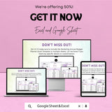 Marketing Annual Budget Planner Sheet | Financial Planning Template | Budget Allocation Excel & Google Sheets | Business Strategy Tool