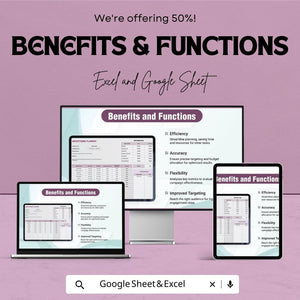 Advertising Impressions Planner Sheet | Advertising Budget Tracker | Google Sheet & Excel | Campaign Planning Tool | Marketing Planner