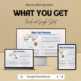 Account Budget Management Dashboard Template - Track Expenses & Income | Budget Planner and Financial Management Sheet | Customizable
