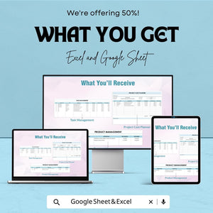 Project Cost Planner Sheet - Excel & Google Sheets | Budget Planning Template for Project Management