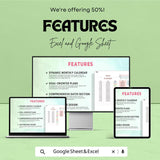 2025 Planner Sheet | Excel & Google Sheet | Task Priority, Monthly Calendar, Goal Management | Digital Download