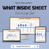Report Sheet Template | Excel and Google Sheets | Budget Tracker & Financial Reporting | Track Expenses and Budgeting