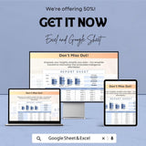 Report Sheet Template | Excel and Google Sheets | Budget Tracker & Financial Reporting | Track Expenses and Budgeting