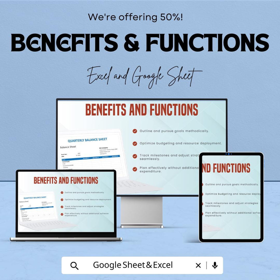 Quarterly Balance Sheet Template | Excel & Google Sheets | Business Finance Tracker | Editable Financial Statement | Instant Download