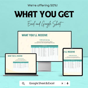 Profit and Loss Budget Sheet – Excel & Google Sheets | Automated Business Tracker | Digital Download