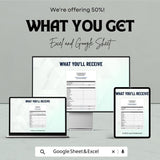 Profit and Loss Statement Sheet | Excel and Google Sheets | Business Finance Tracker | Printable P&L Template | Small Business Accounting