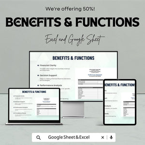 Profit and Loss Statement Sheet | Excel and Google Sheets | Business Finance Tracker | Printable P&L Template | Small Business Accounting