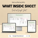 Client Timesheet Template - Excel & Google Sheets for Accurate Work Hour Tracking