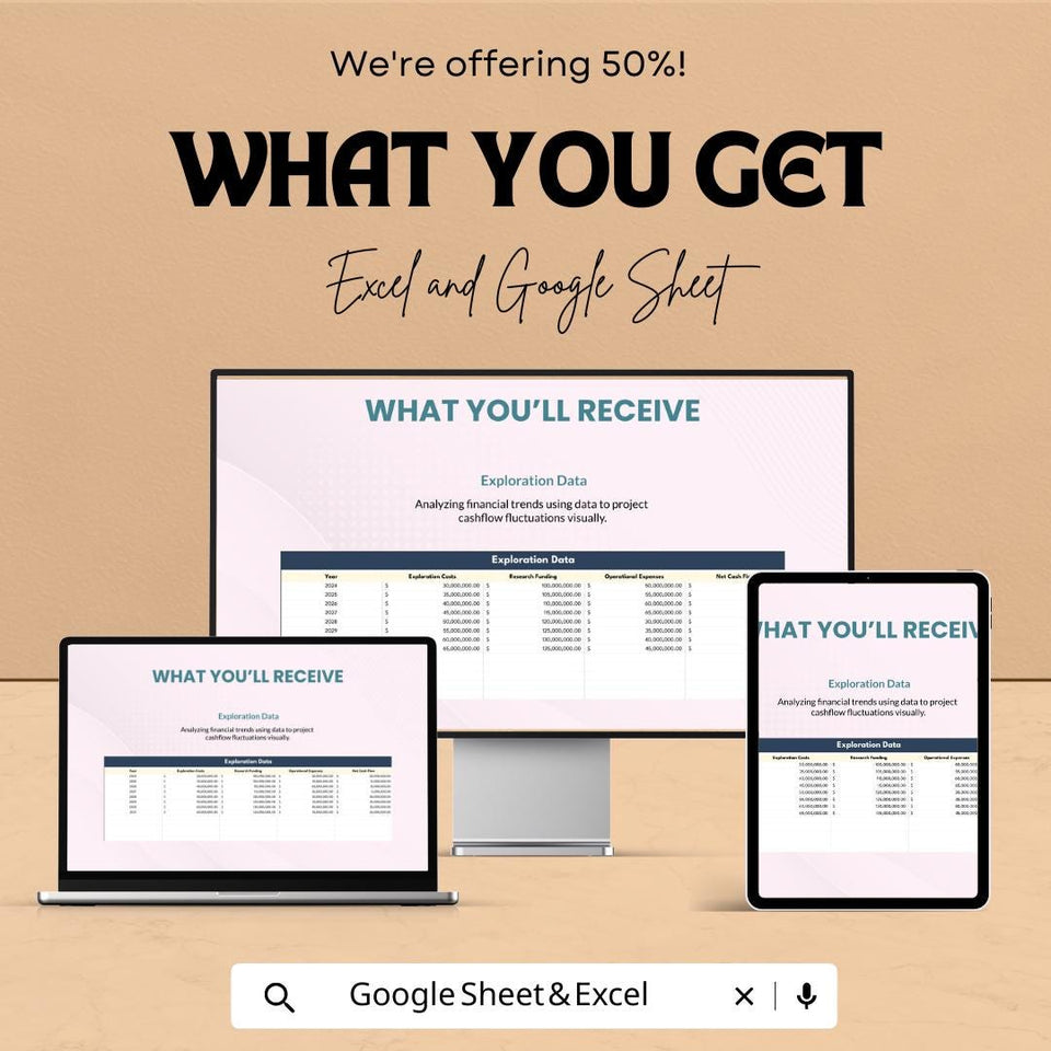Cashflow Forecast Sheet for Businesses | Dynamic Financial Planning Tool in Excel & Google Sheets | Cash Flow Tracker