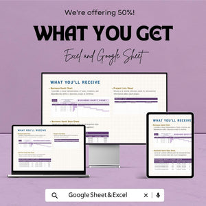 Business Gantt Chart Excel Template | Google Sheet Gantt Chart | Project Planning & Task Scheduling | Task Tracker Template