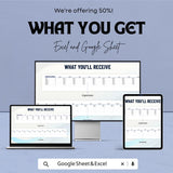 Budget Workbook Sheet - Personal Budget Planner, Expense Tracker, Google Sheet & Excel Template for Financial Planning