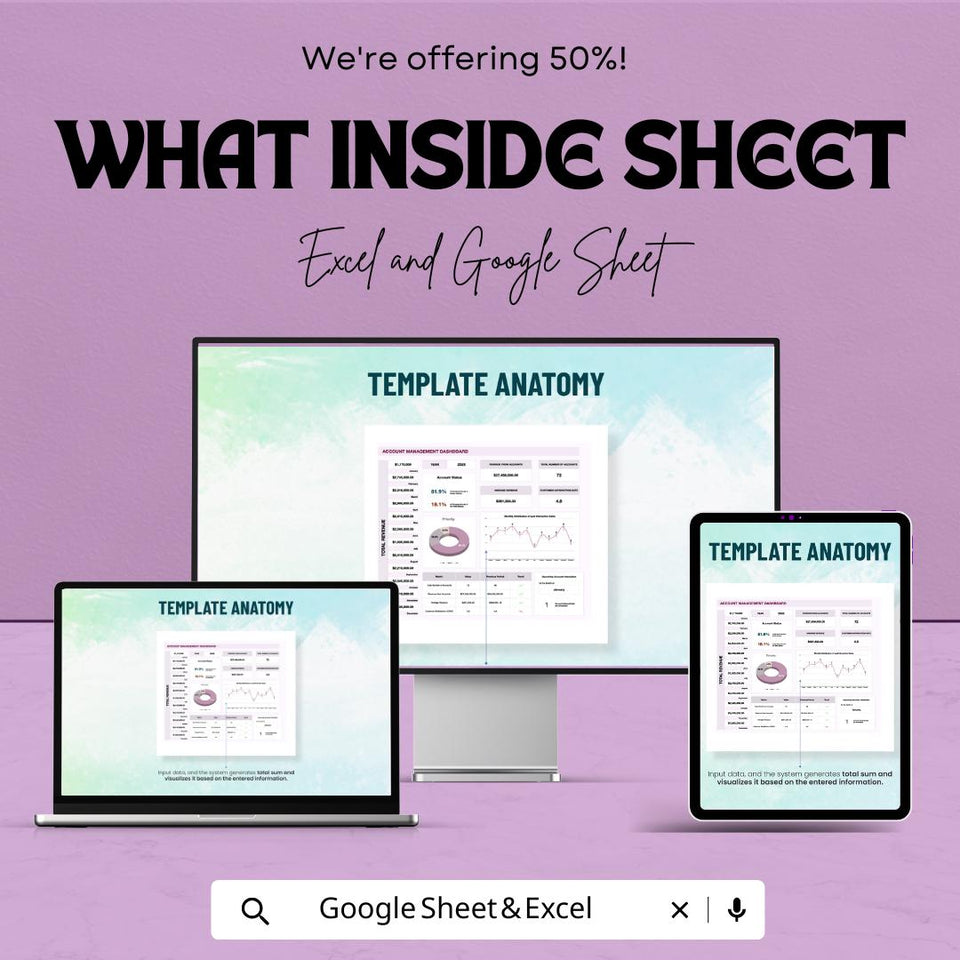 Account Management Dashboard | Google Sheet Template for Finance, Sales & Performance Tracking | Monitor Revenue and Accounts Effectively