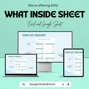 Landscape Cost Estimate Sheet | Landscaping Budget Google Sheet & Excel | Garden Project Tracker