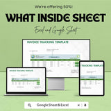 Invoice Tracking Sheet - Easy to Use Invoice Management | Google Sheets, Track Payments & Due Dates, Simple Invoice Tracker