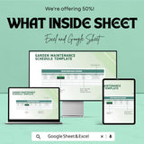 Garden Maintenance Schedule Template, Google Sheet, Garden Planner, Lawn Care Tracker, Seasonal Garden Maintenance, Garden Scheduling