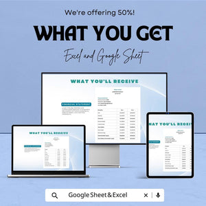 Financial Statement Sheet | Excel & Google Sheet Template | Business Financial Reporting Tool