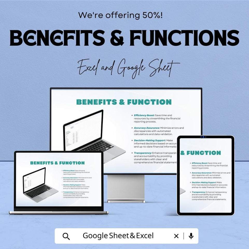 Financial Statement Sheet | Excel & Google Sheet Template | Business Financial Reporting Tool