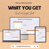 Net Income Balance Sheet | Excel & Google Sheet Template | Revenue, Expense, and Profit Tracker