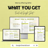 Construction Job Cost Analysis Sheet | Excel & Google Sheet | Track and Manage Project Finances | 50% Off | Instant Download