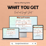 Complete Personal Finance Sheet - Excel and Google Sheets Template for Budgeting, Tracking Income & Expenses - 50% Off