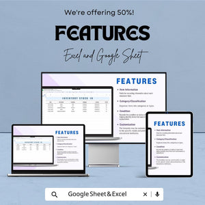 Classroom Inventory Sheet - Excel & Google Sheets | Track Classroom Supplies, Manage Inventory, Resource Organization