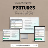 Cashflow Forecast Sheet - Excel and Google Sheet | Financial Planning & Cash Flow Management | Budget Forecast Template