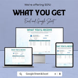 Cash Book Sheet | Excel and Google Sheets | Income & Expense Tracker | Cash Flow Management Template | Editable Finance Sheet