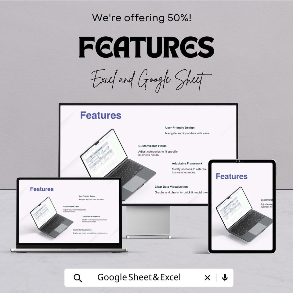 Calculator Sheet | Excel and Google Sheets | Expense Tracker | Income & Loan Calculator | Editable Budget Template