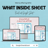 Business Valuation Sheet | Excel and Google Sheets | Financial Metrics Tracker | Business Worth Calculator | Valuation Ratios & Analysis