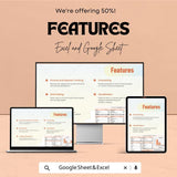 Budget Spreadsheet Template | Excel & Google Sheets | Income Expense Tracker | Monthly Budget Planner | Instant Download