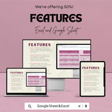 Budget Ledger Sheet - Excel & Google Sheets Template for Financial Tracking | Monthly Budget Planner, Expense Tracker, Budgeting Tool