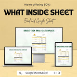 Break-Even Analysis Template | Excel & Google Sheets | Financial Planning and Profitability Tool