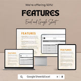 Blank Rental Ledger Sheet | Property Income Tracker | Excel & Google Sheet | Printable Landlord Finance Template | Rental Record Log